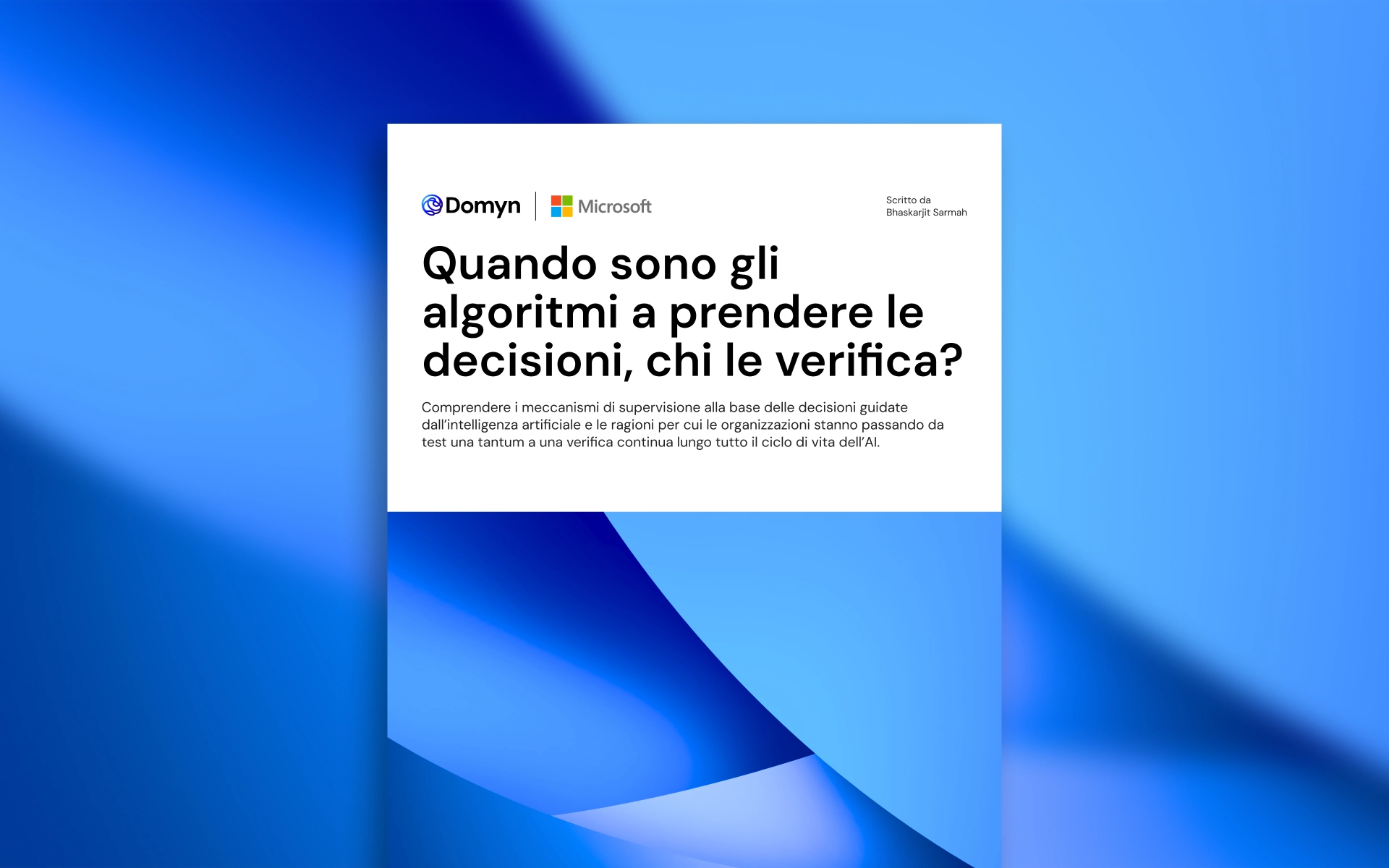 La copertina di un libro con una forma geometrica sfocata sullo sfondo