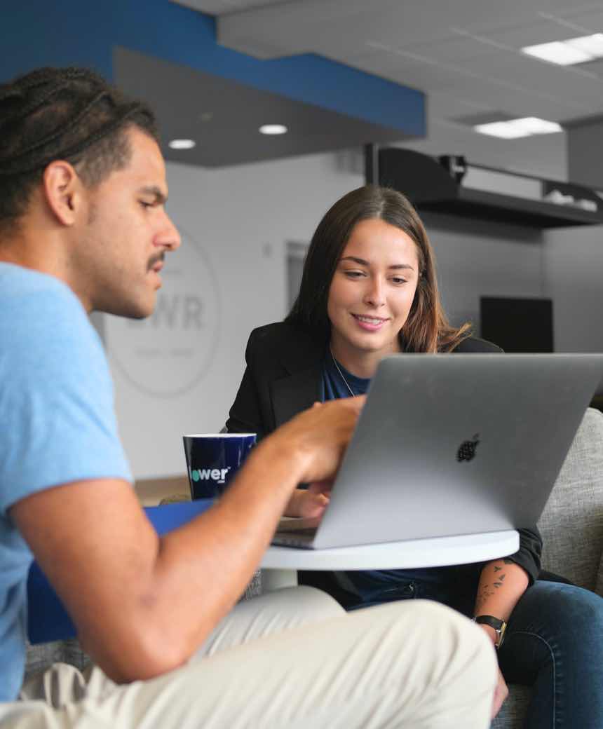 Lower employees collaborating in the Lower offices