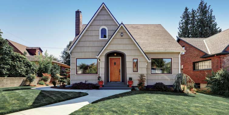 A cute suburban home.