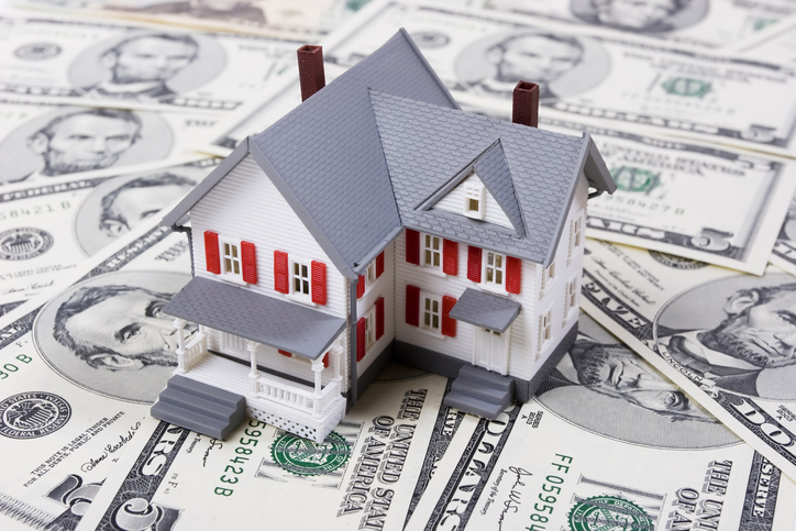 House on top of money.