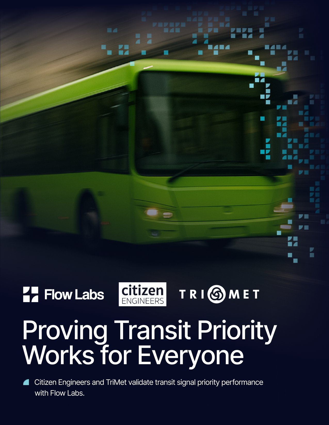Cover of the TriMet and Citizen Engineers transit signal priority case study
