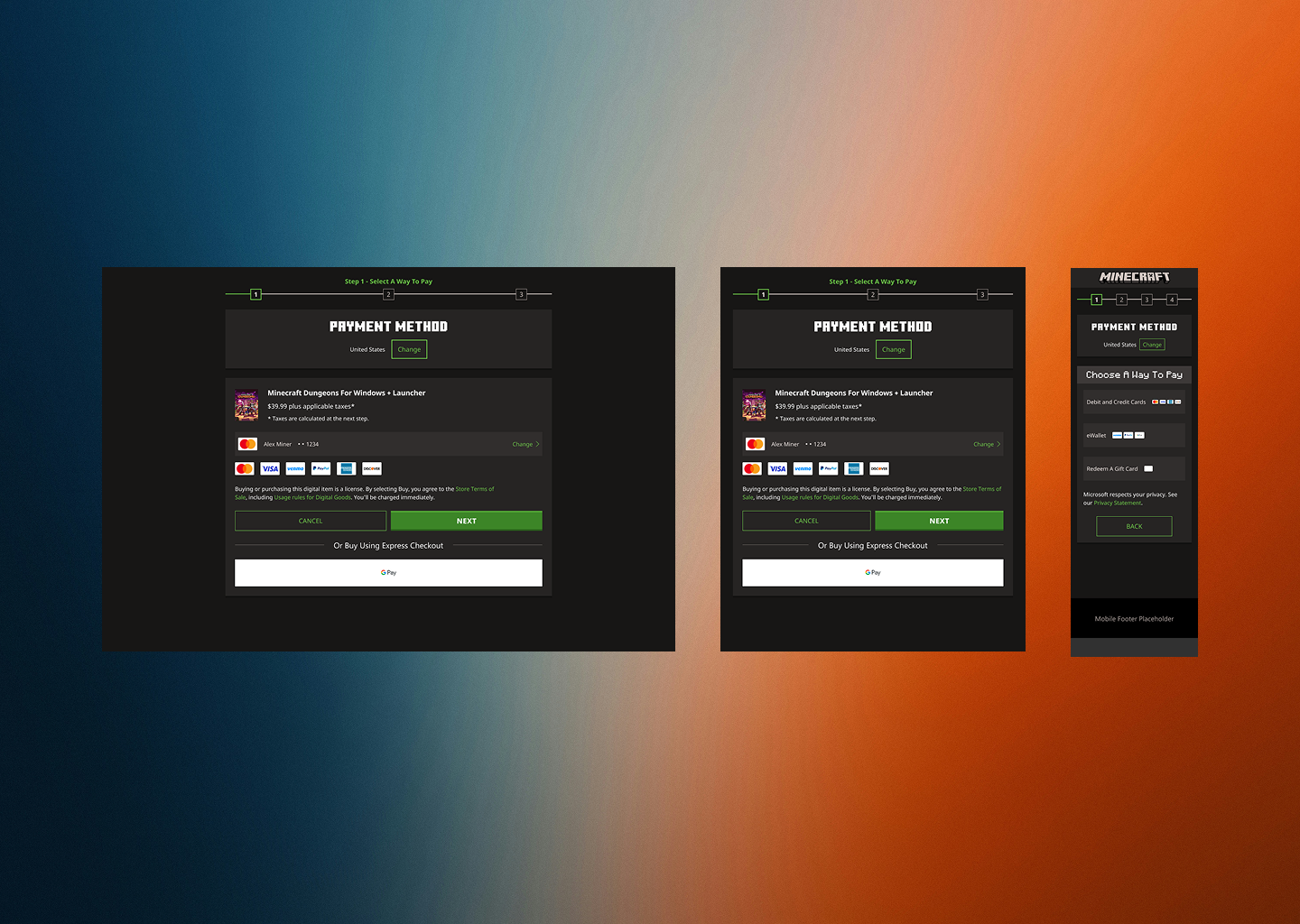 Bringing Express Checkout to Minecraft.net