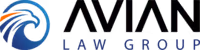 Avian logo with black text with blue eagle emblem