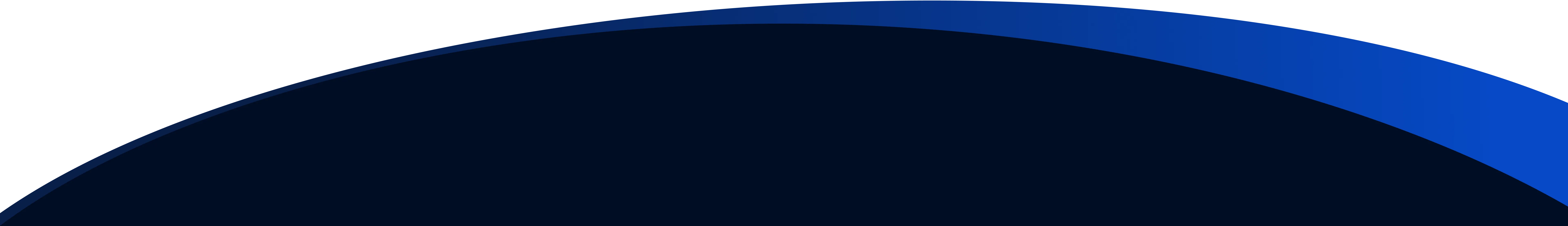 Abstract blue and dark blue curved wave shapes against a white background.