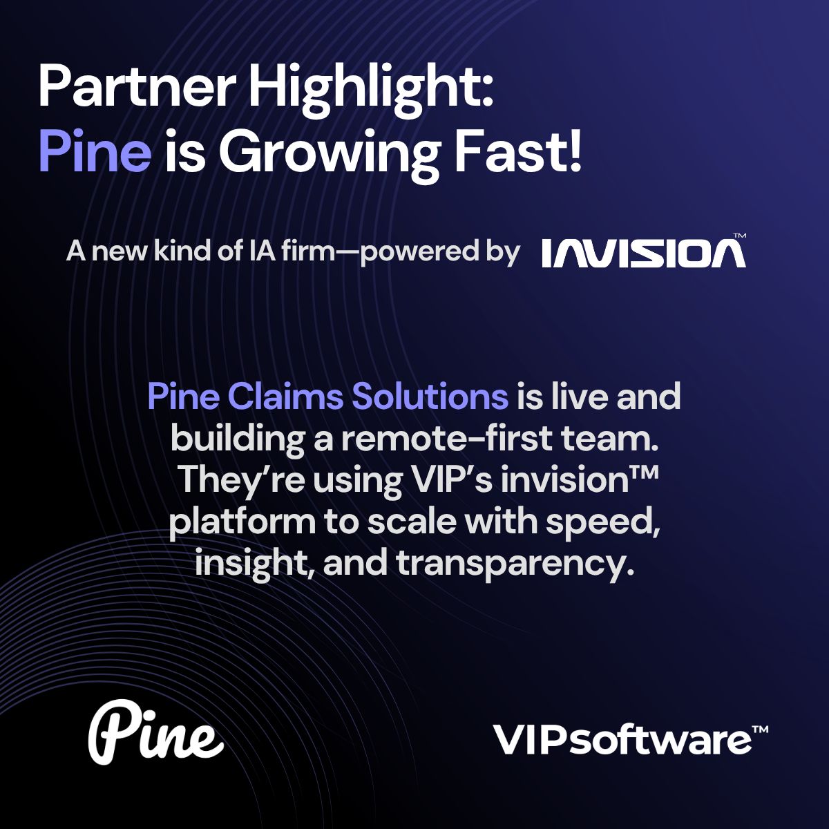 Pine Partners with VIPsoftware to Support Long-Term Growth