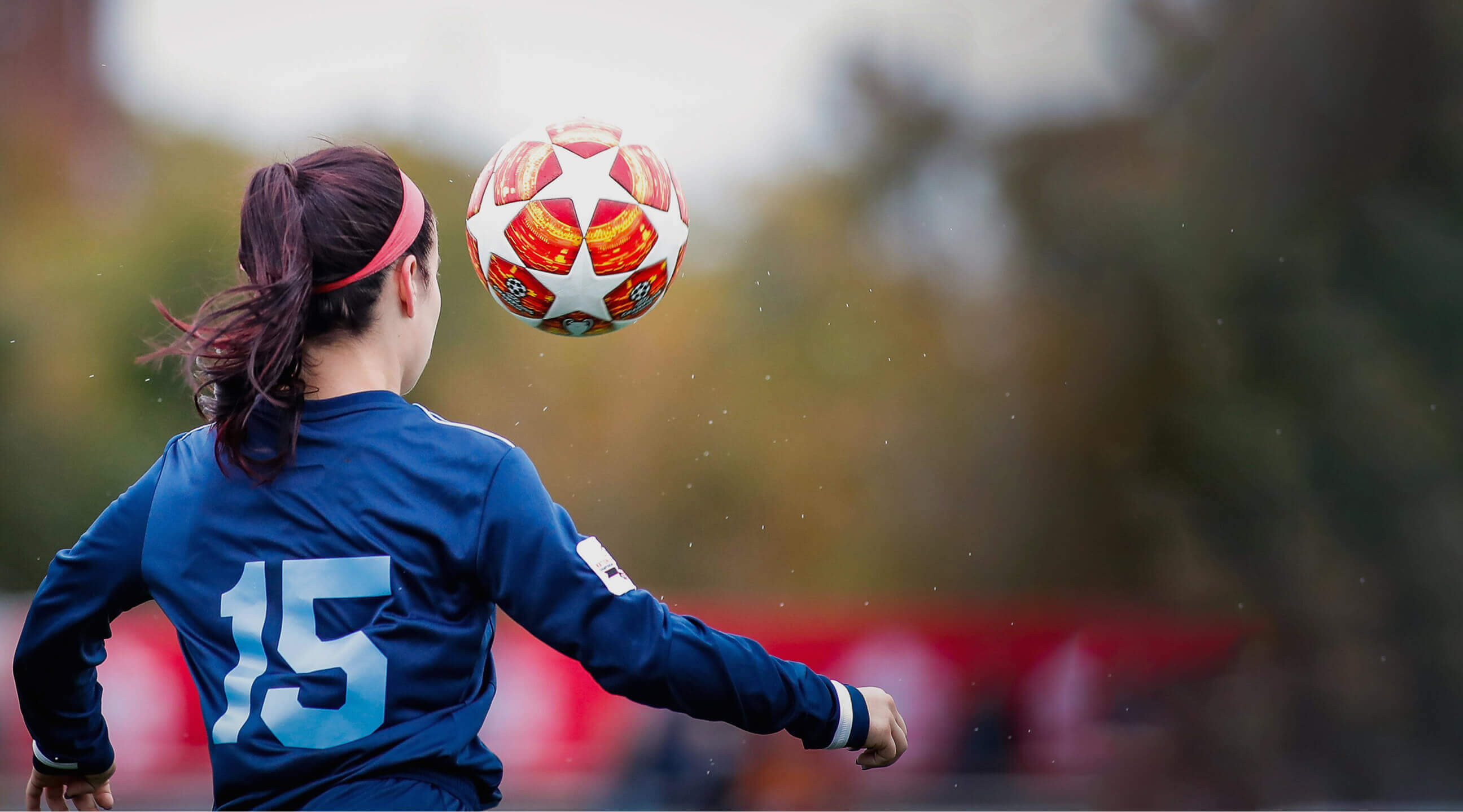 A girl with the ball