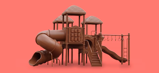 A playground made of chocolate.