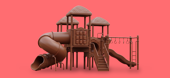 A playground made of chocolate
