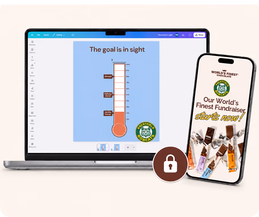 A still frame of the World’s Finest Chocolate fundraising app