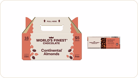 Tote of WFC Continental Almonds.