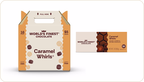 Tote of WFC Caramel Whirls.