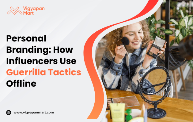 An influencer engaging in an offline guerrilla marketing campaign, utilizing creative tactics such as pop-up installations, interactive street art, or unexpected public performances to enhance personal branding and audience engagement.