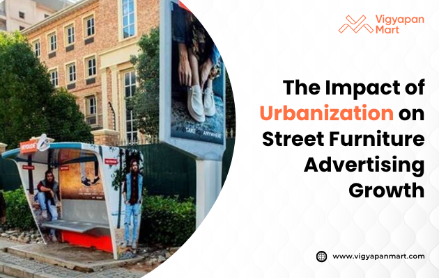 Graph illustrating the impact of urbanization on street furniture advertising growth, showing a significant upward trend in revenue from 2020 to 2025, reflecting increased urban development and the integration of digital displays in public spaces.