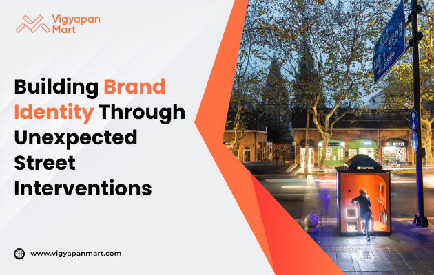 Street scene at dusk with a glowing phone booth marked "DILIPOK." Text reads, "Building Brand Identity Through Unexpected Street Interventions."