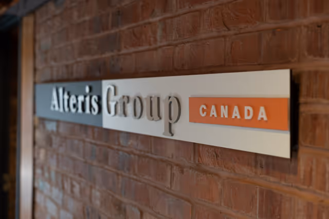 Alteris Group wall sign Canada office