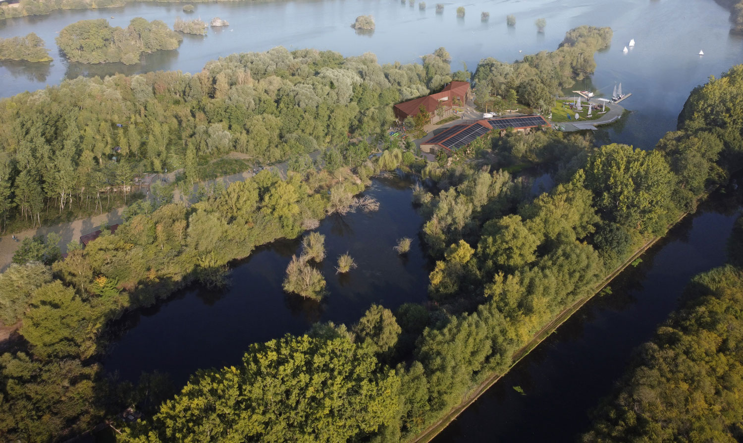A birds-eye-view visualisation of the scheme at Broadwater Lake