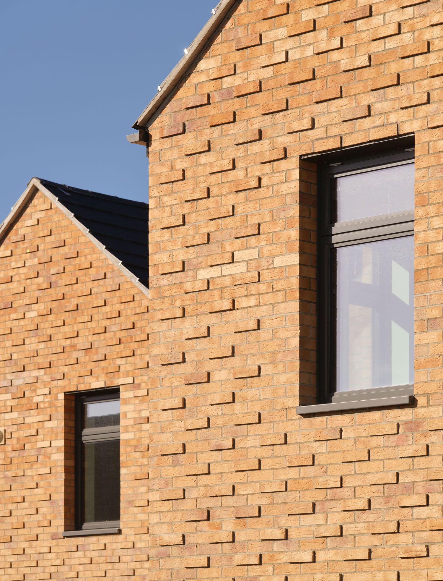 External View of the facade detail on the residential provision at Hawthorns School