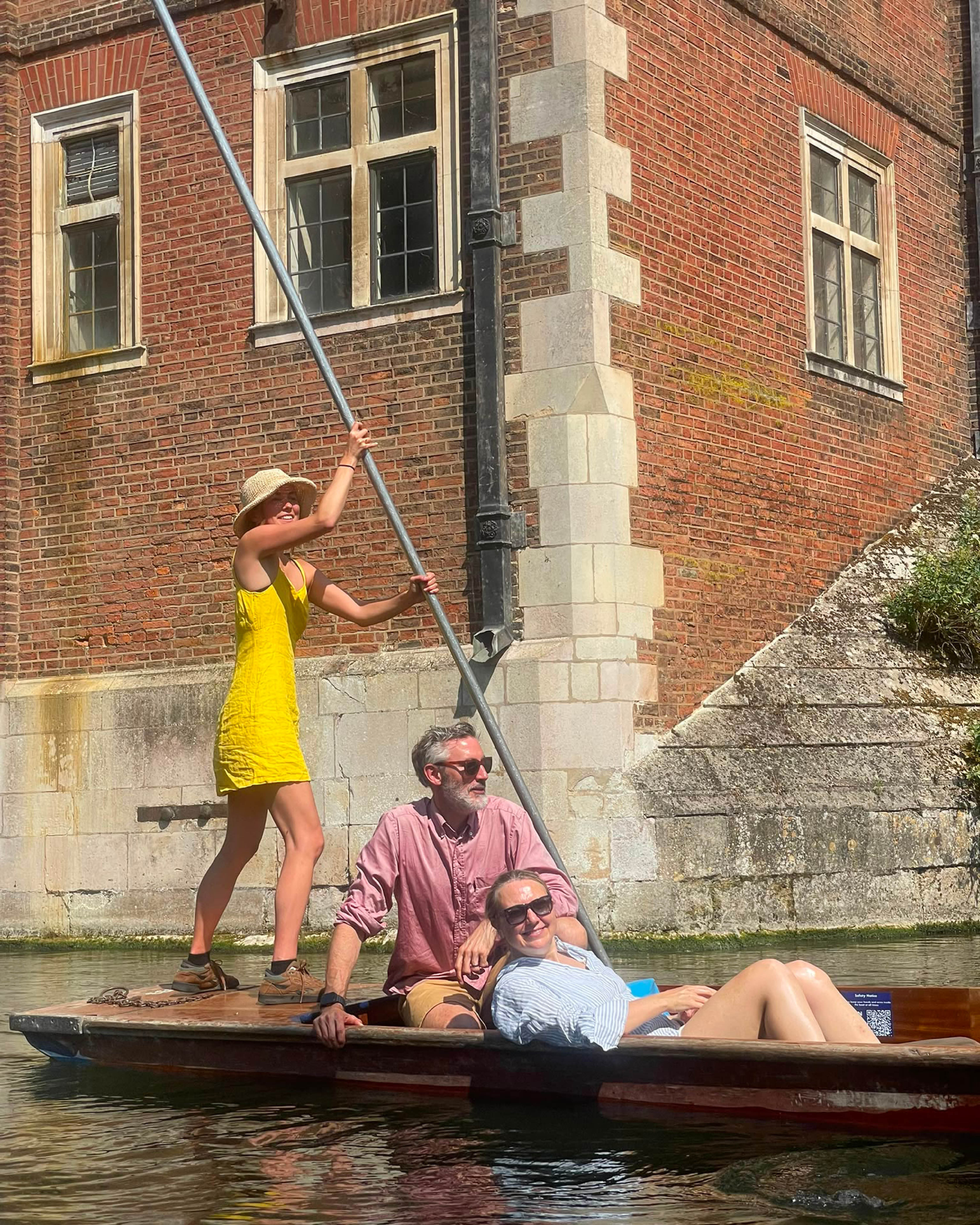 Members of Haverstock punting in Cambridge.