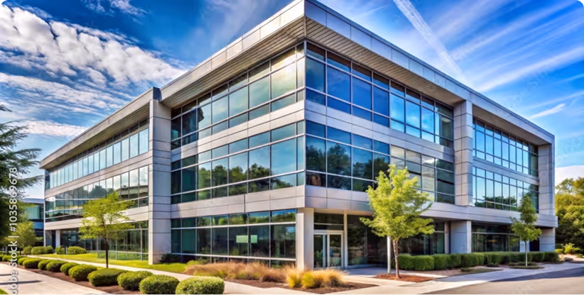 An image of a modern glass building.