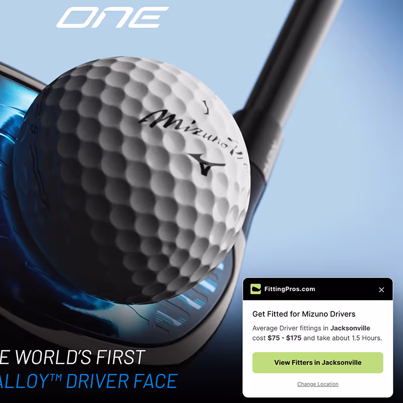 FittingPros Club Fitter and Pricing Finder shows when browsing golf club manufacturer websites