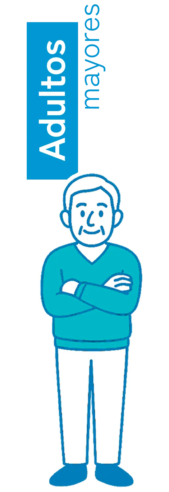 Ilustración de adulto mayor para clientes de RUMU