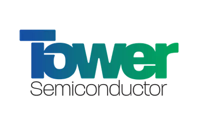 Tower Semiconductor logo with the word 'Tower' in blue to green gradient and 'Semiconductor' in black below.