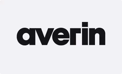 avern logo in bold black lowercase letters on a light gray background.