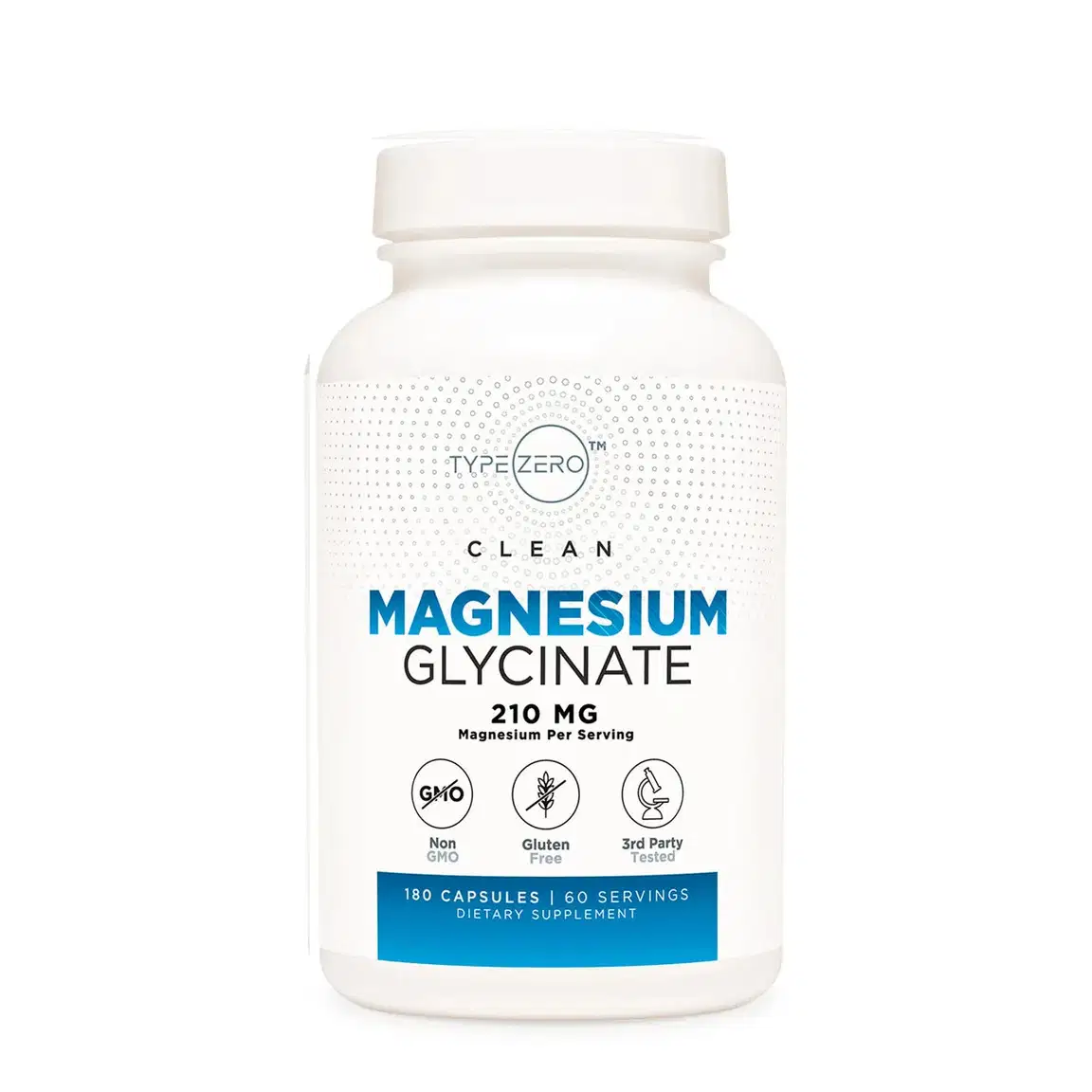 TypeZero Magnesium Glycinate 210 mg 180 Capsules
