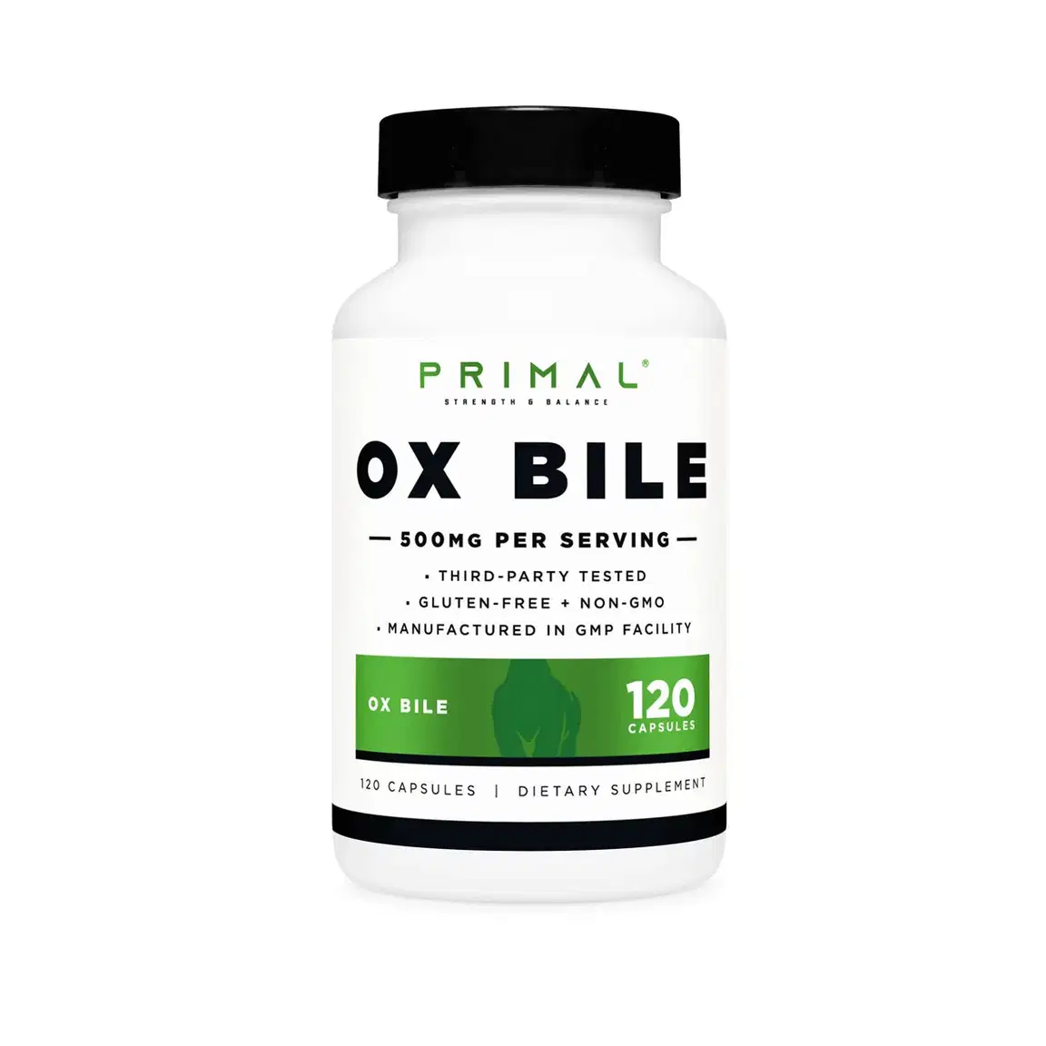 Primal Ox Bile 500 mg 120 Capsules