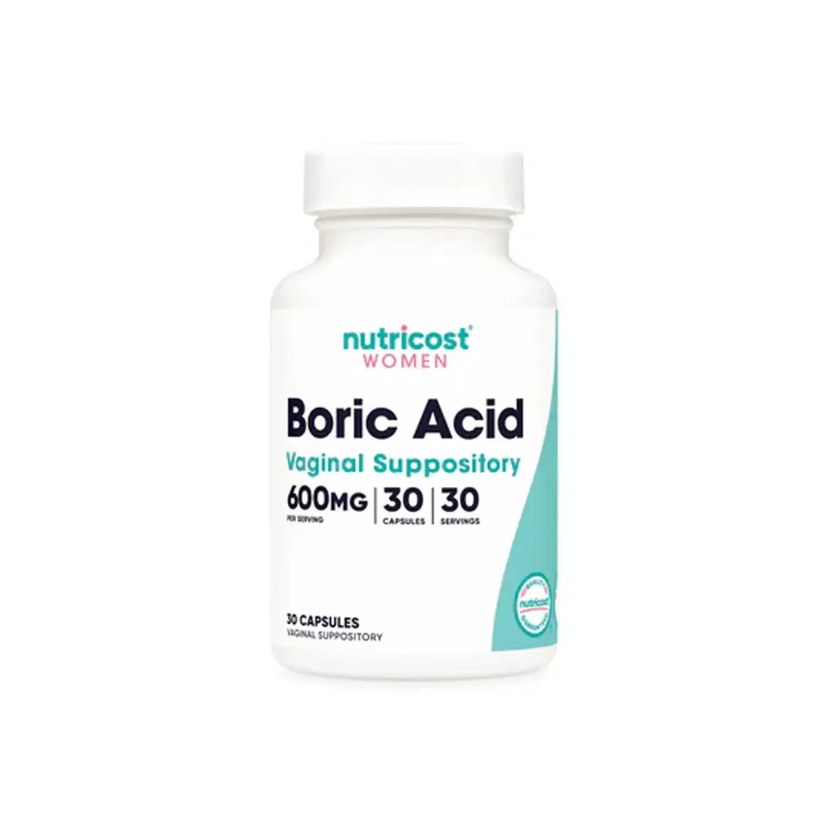 Boric Acid Suppository 600 mg 30 Capsules