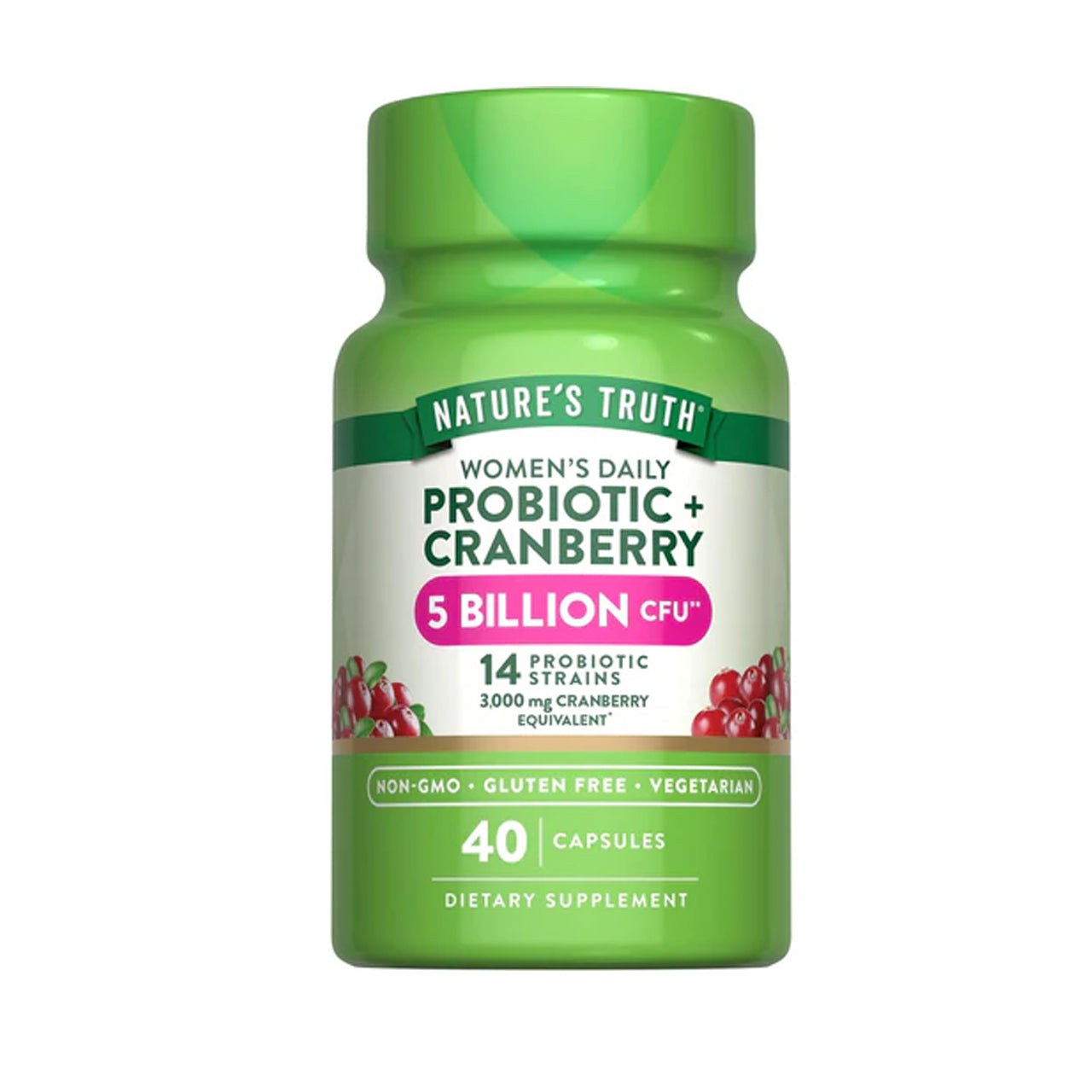 Women’s Probiotic + Cranberry 5 BILLION CFU 40 Capsules