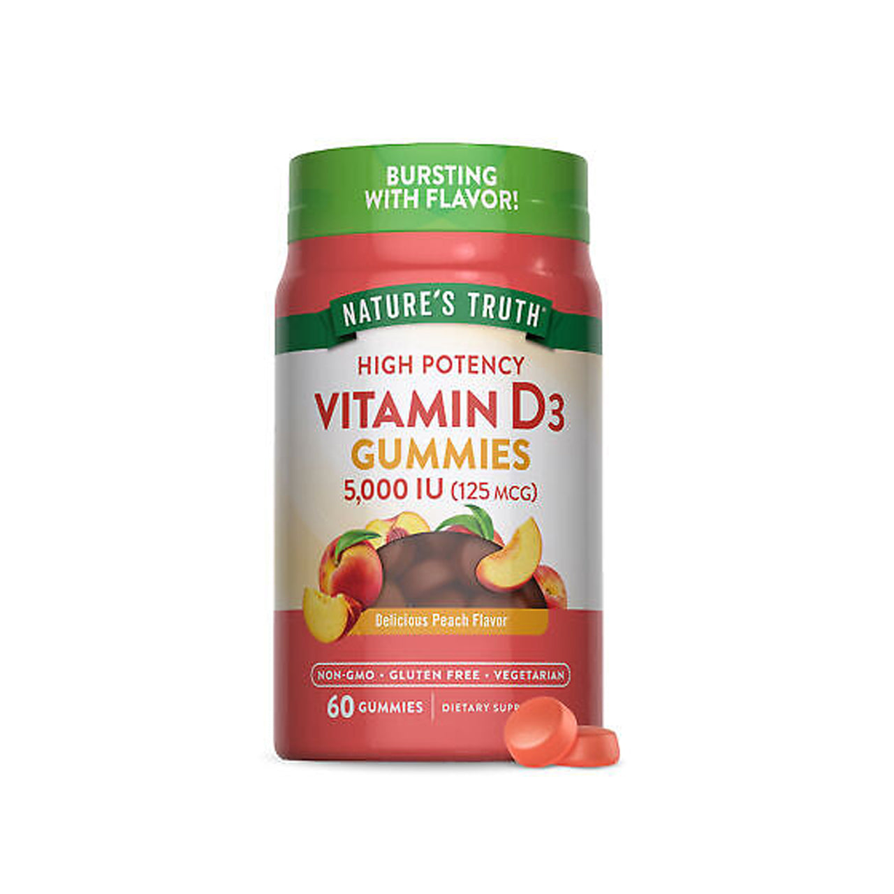 Vitamin D3 Gummies 5000 IU 60 Gummies