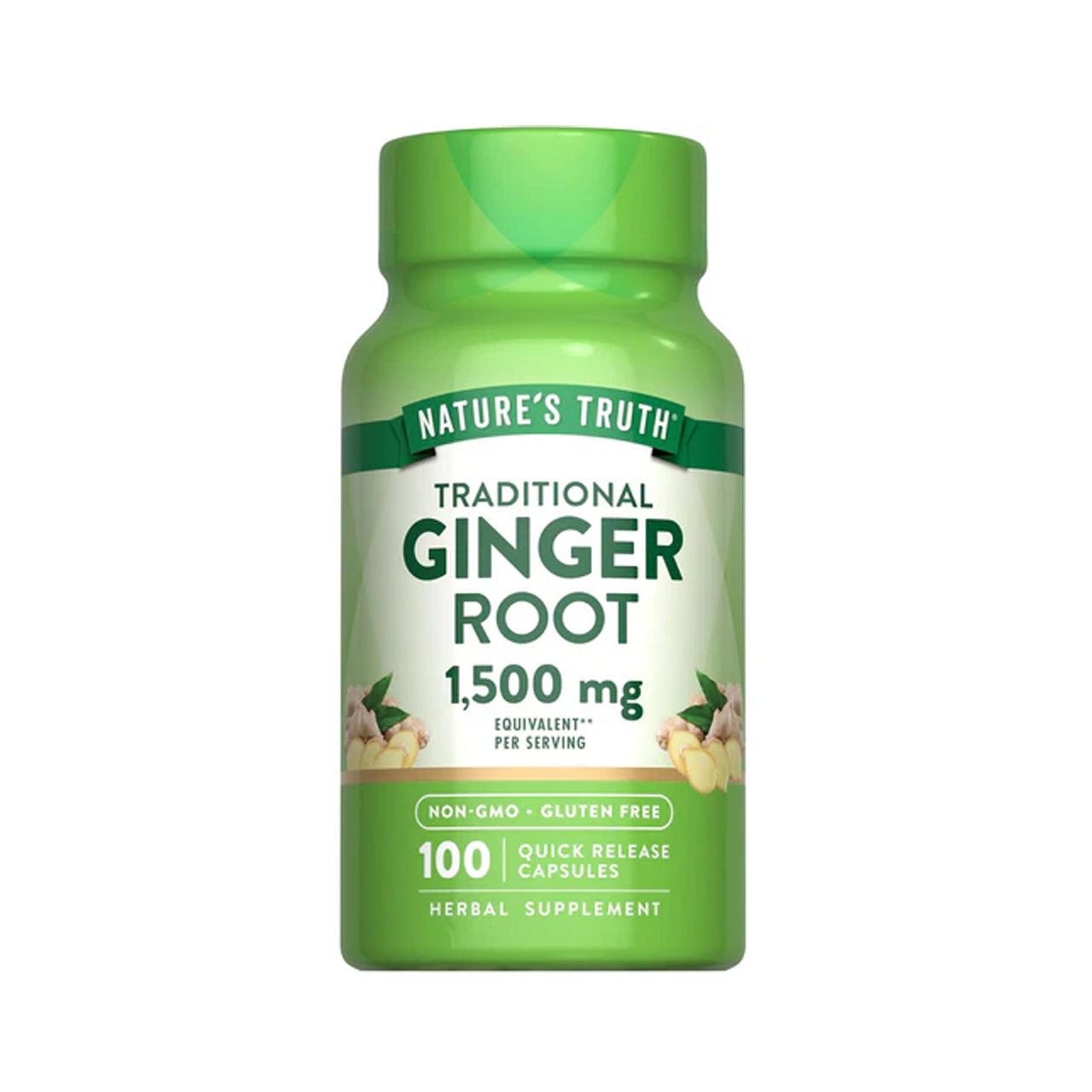 Ginger Root 1500 mg 100 Capsules