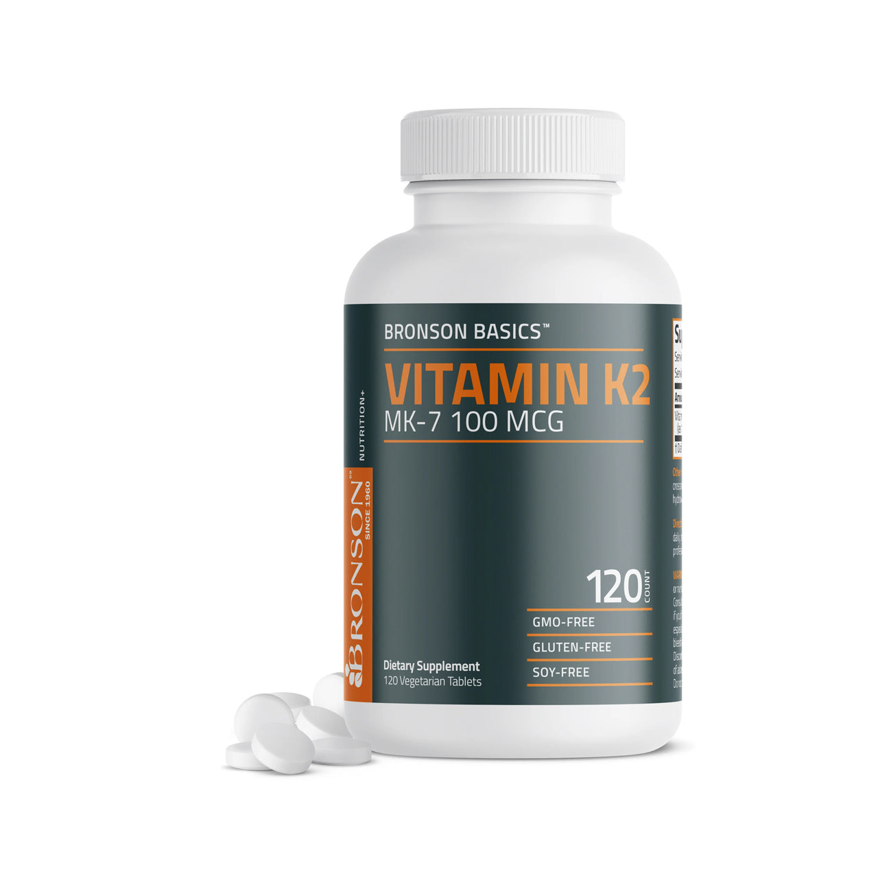 Vitamin K2 MK-7 100 Mcg 120 Capsules