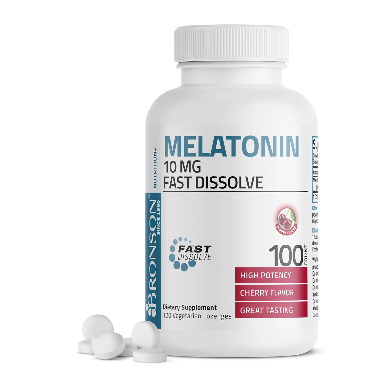 Melatonin - Cherry Flavor,10 MG, 100 Tablets