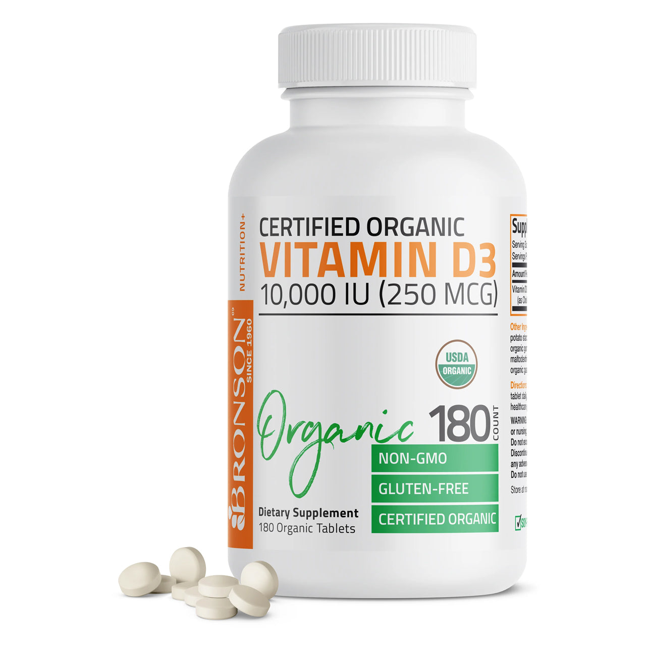 Organic Vitamin D3 5000 IU 180 Capsules