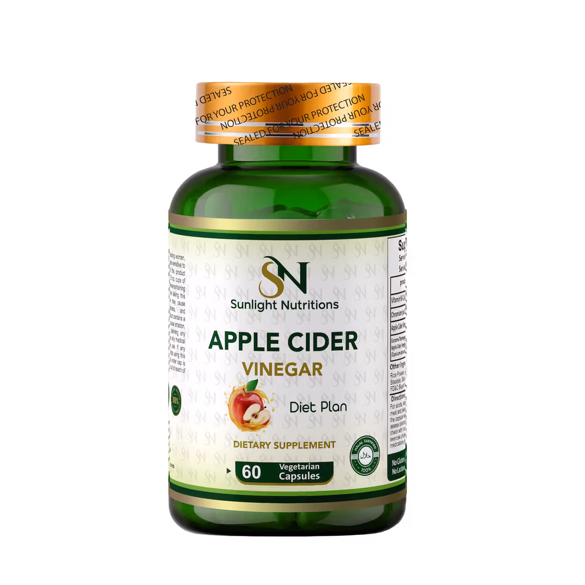 Apple Cider Vinegar 850 mg 60 Capsules