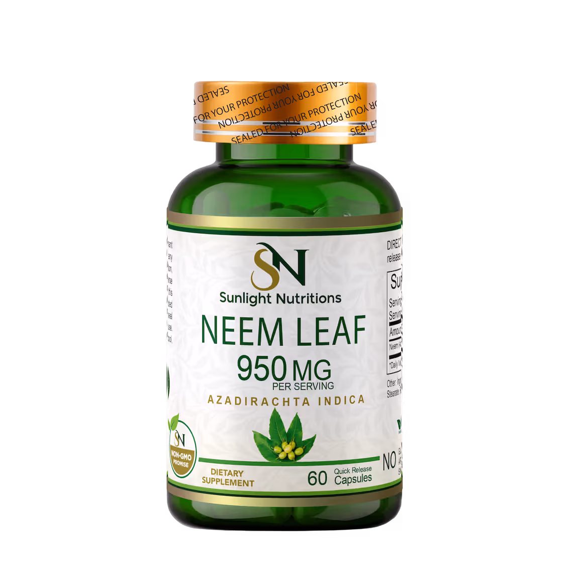 Neem Leaf 950 mg 60 Capsules