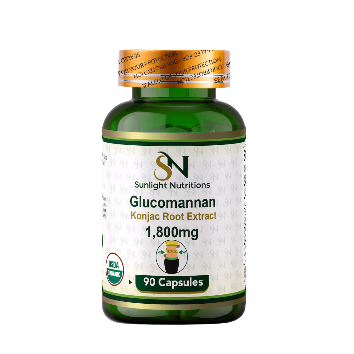 Glucomannan 1800 mg 90 Capsules