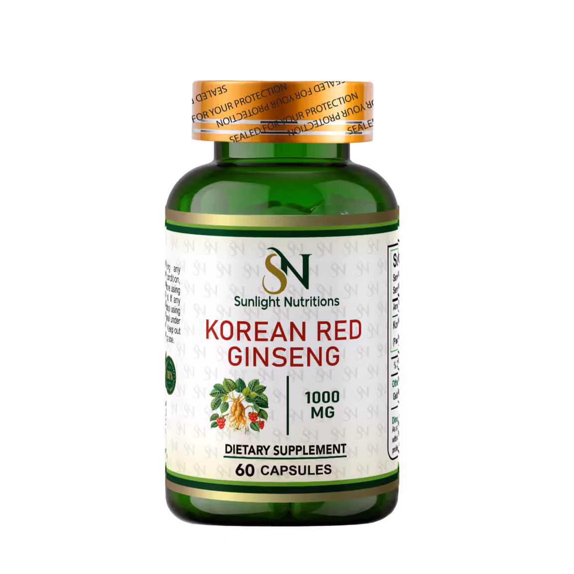Korean Red Ginseng 1000 mg 60 Capsules