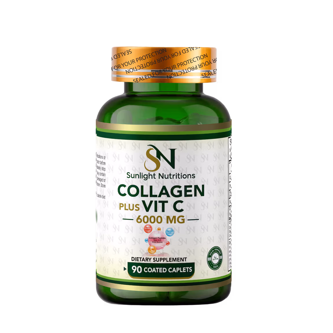 Collagen plus Vitamin C (6000 mg+ 60 mg) 90 Coated Caplets