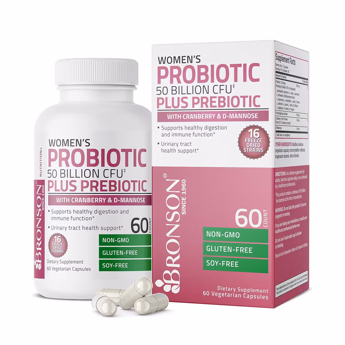 Women’s Probiotic 50 Billion CFU Plus Prepiotic, 60 Vegetarian Capsules