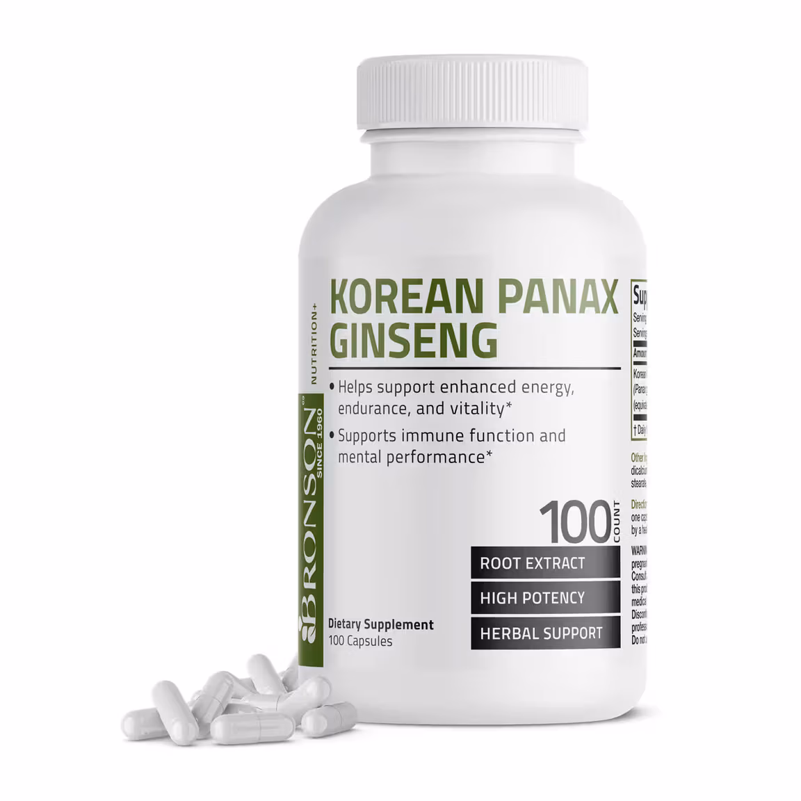 Korean Panax Ginseng 500 Mg 100 Capsules