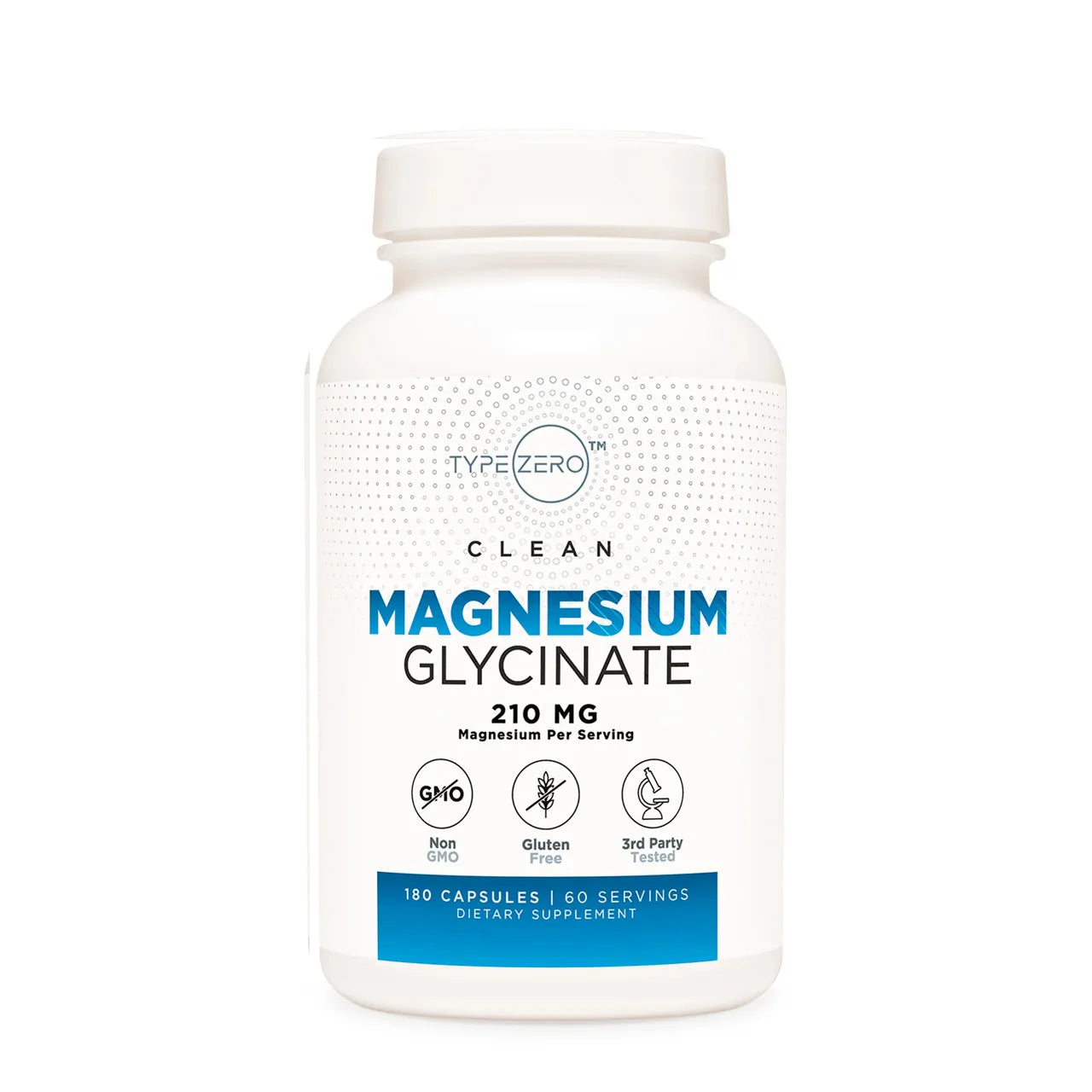TypeZero Magnesium Glycinate 210 mg 180 Capsules