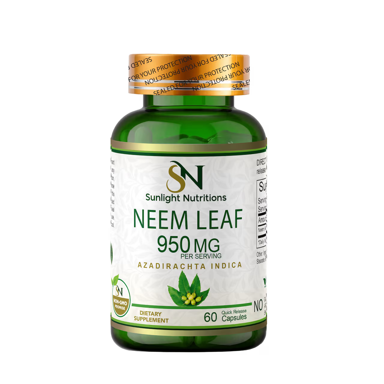 Neem Leaf 950 mg 60 Capsules