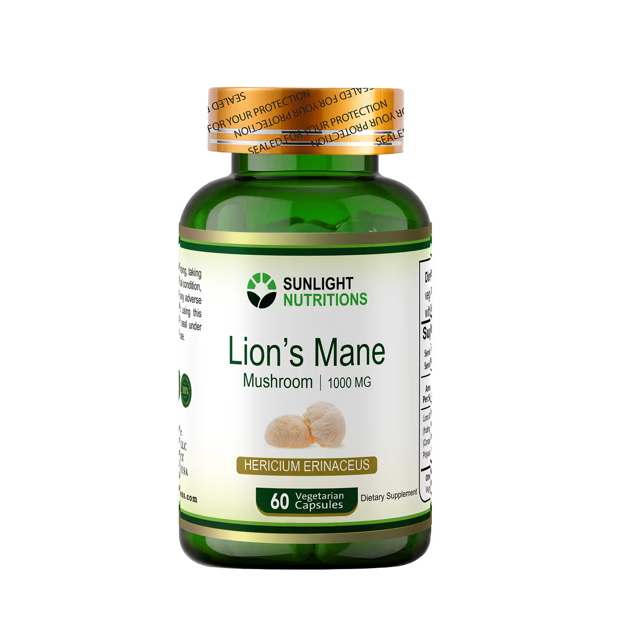 كبسولات Lion's Mane 1000 ملغ 60 كبسولة
