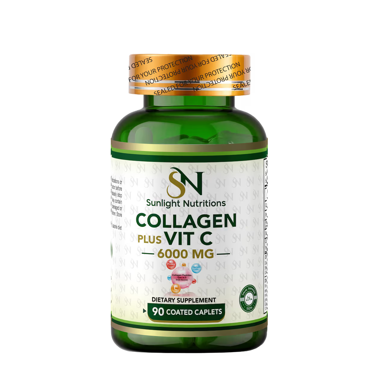 Collagen plus Vitamin C (6000 mg+ 60 mg) 90 Coated Caplets