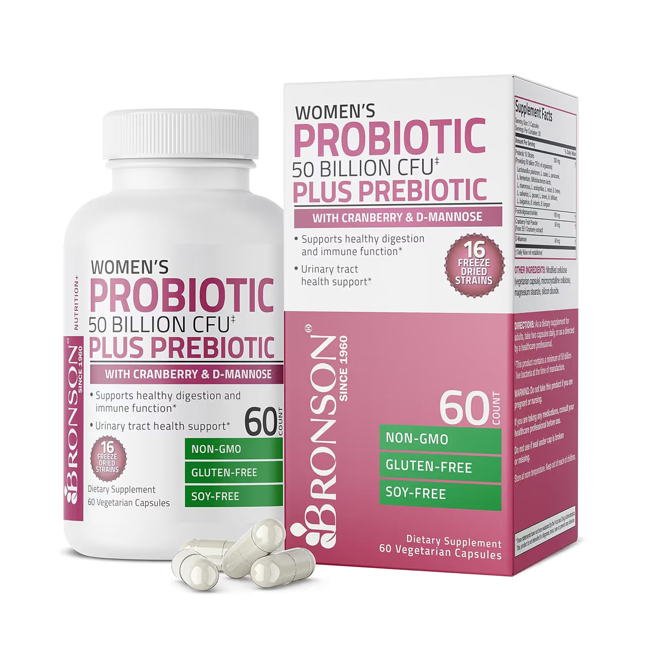 Women’s Probiotic 50 Billion CFU Plus Prepiotic, 60 Vegetarian Capsules