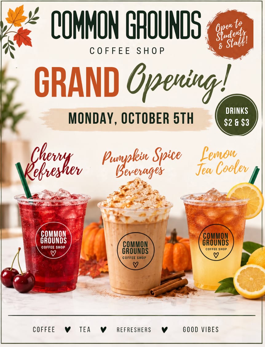 Common Ground's reopening poster!
