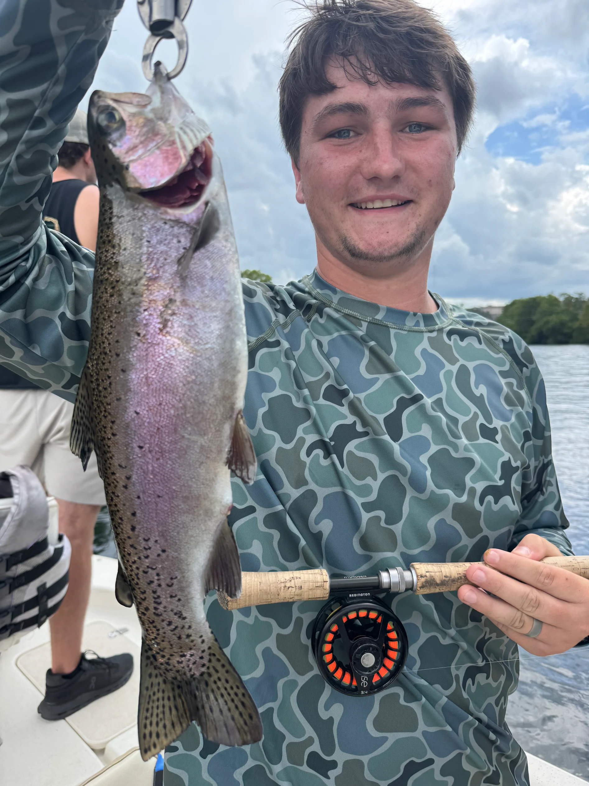 Lake Taneycomo rainbow trout caught during a guided fishing trip
